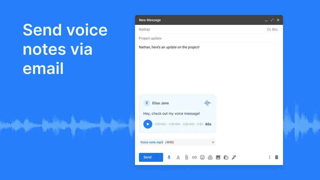 Send Voice Notes to Email with Vocal