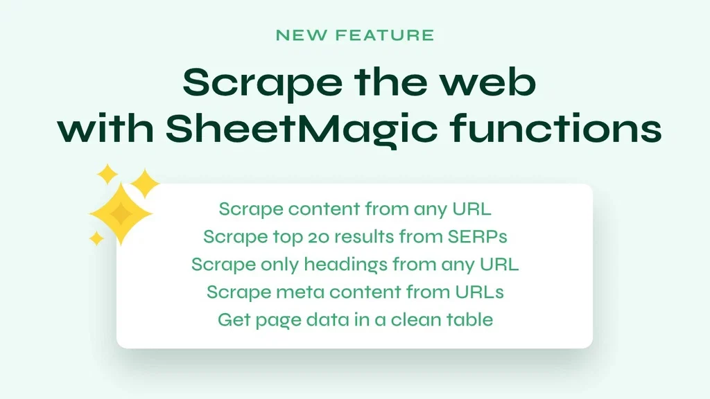 Web Scrapping with SheetMagic Functions